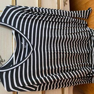striped long sleeve, v-neck